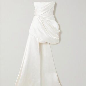 Alex Perry Blair Asymmetric Draped Satin Gown